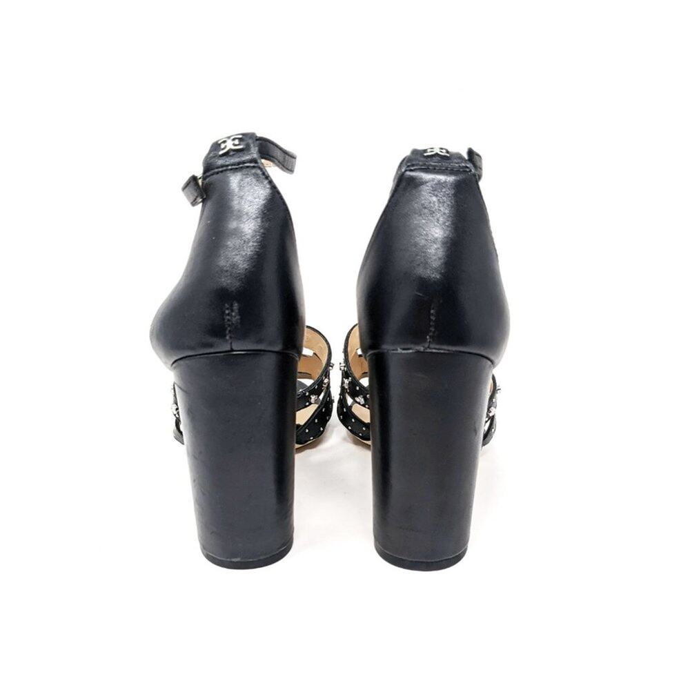 Sam Edelman Shoes Womens 9 Heels Yasha Leather Black Studded Pumps Fairy Grunge - Picture 7 of 10